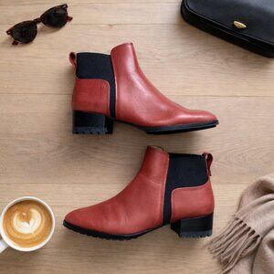 Madewell Kathleen Lugsole Boot Womens 8.5 Leather Chelsea Ankle Chunky Platform